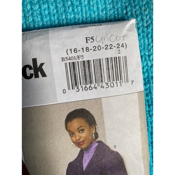 Butterick Sewing pattern 5401 womens Coat trench jacket sz 16-24 - Picture 5 of 5